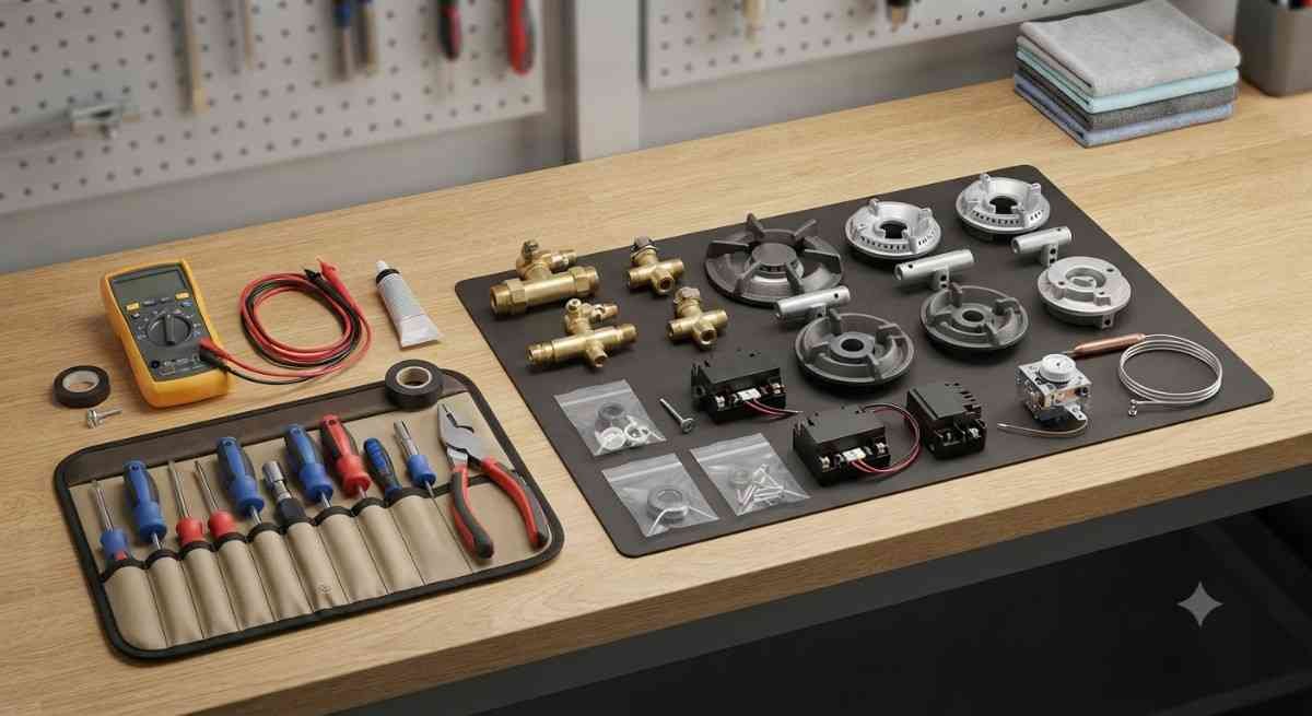 Genuine Kutchina cooking range spare parts replacement including burners and ignition modules