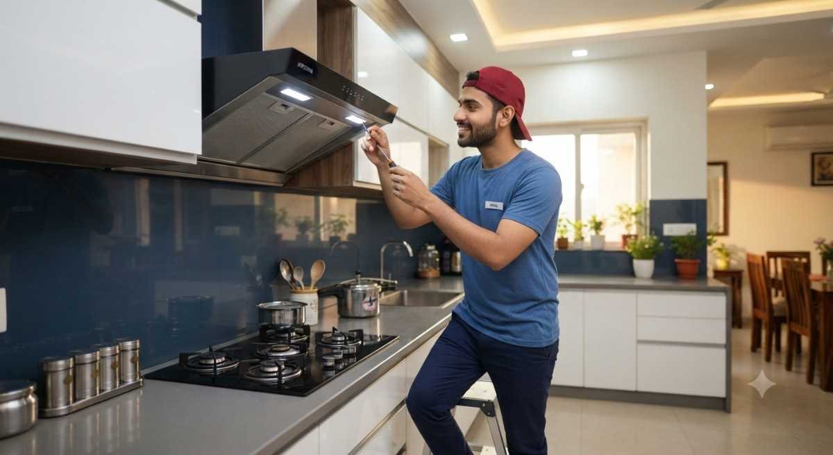 Kutchina Service Centre Mumbai technician visiting a customer's home for appliance repair