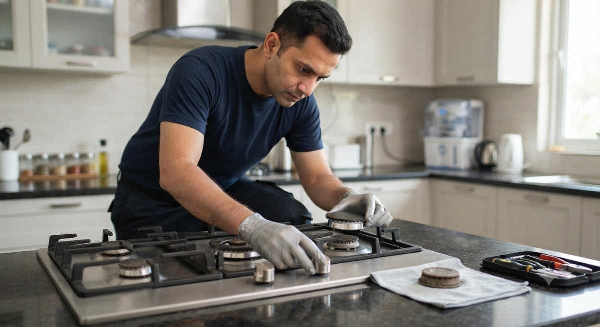 Genuine Kutchina gas stove spare parts service including burners and ignition modules