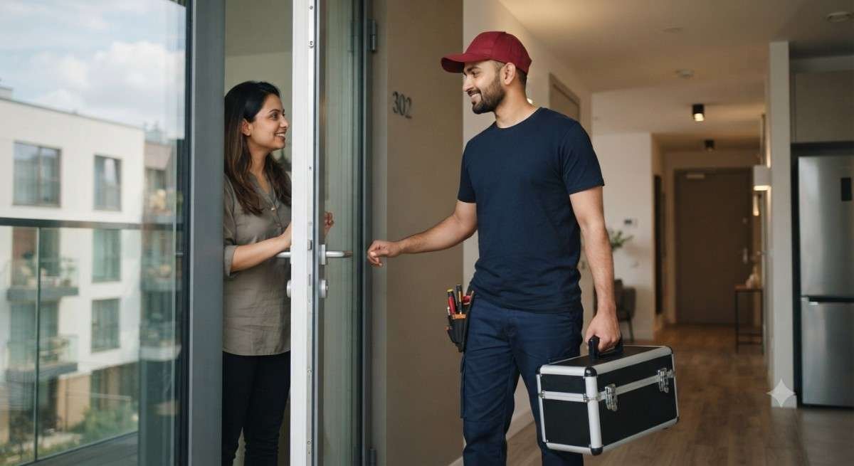 Same-day doorstep appliance repair technician at customer's home