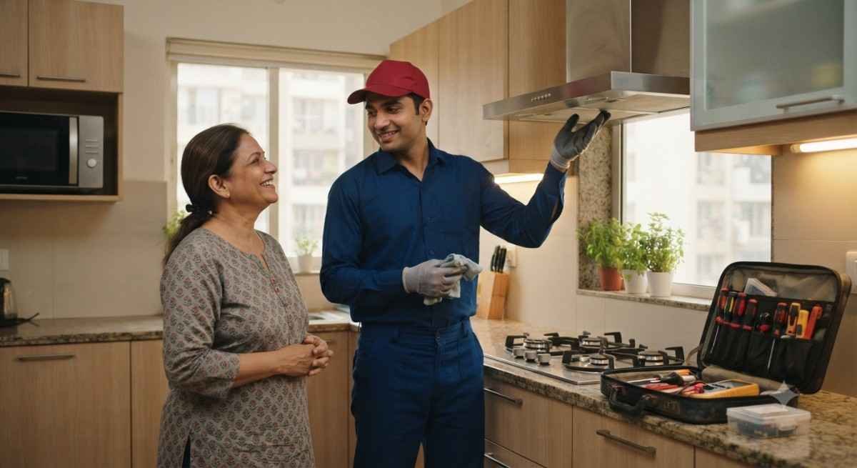 Trusted Independent Kutchina Appliance Repair Service Thane technician with a satisfied customer