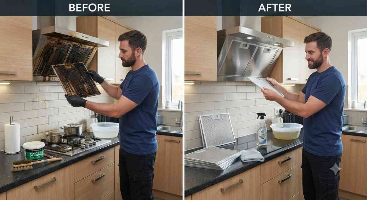 Kutchina chimney filter cleaning service in Andheri removing grease buildup