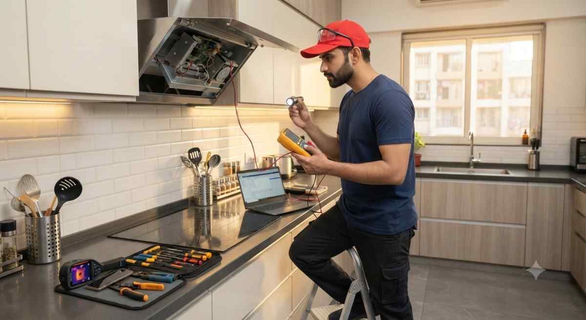 Kutchina chimney inspection in Andheri to diagnose weak suction and airflow issues