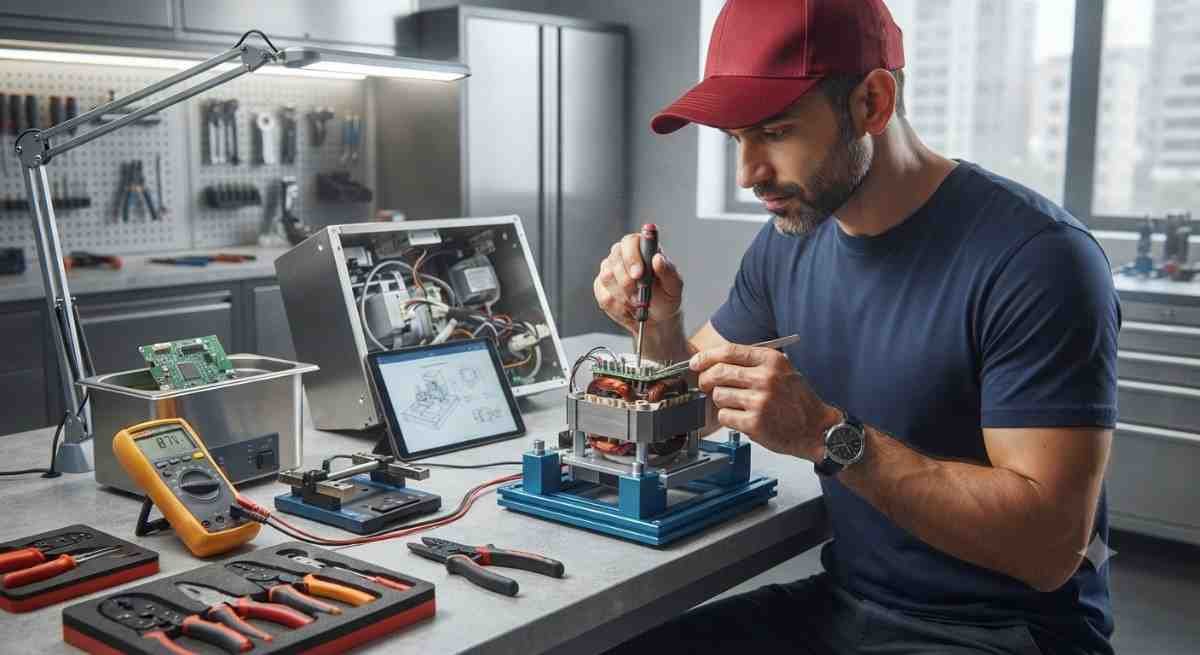 Kutchina chimney motor repair technician fixing suction motor in Mumbai