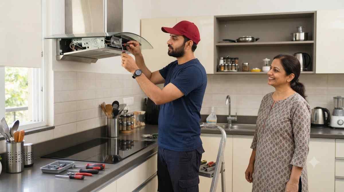 Kutchina chimney repair Mumbai technician providing same-day doorstep service