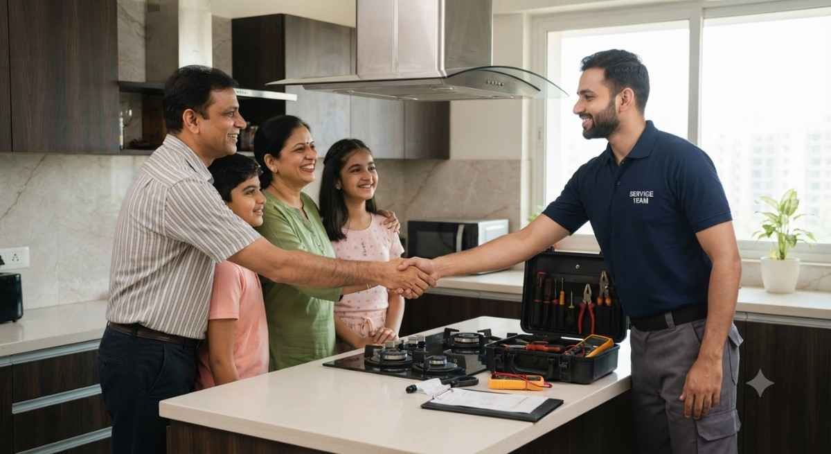 Happy customer after Kutchina appliance repair service in Kharghar