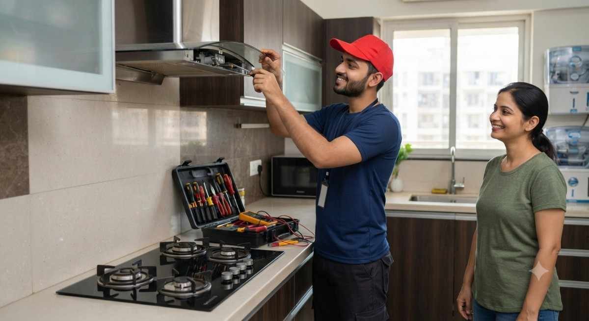 Independent Kutchina Appliance Repair Service Kharghar technician visiting a customer's home for appliance repair
